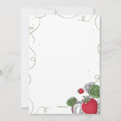 Strawberry Vine Wedding Einladung (Rückseite)
