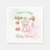 Strawberry Vintag Girl Baby Dusche Serviette (Vorderseite)