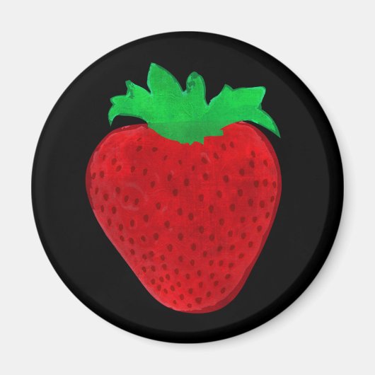 Strawberry Vintag Look Magnet (Vorne)