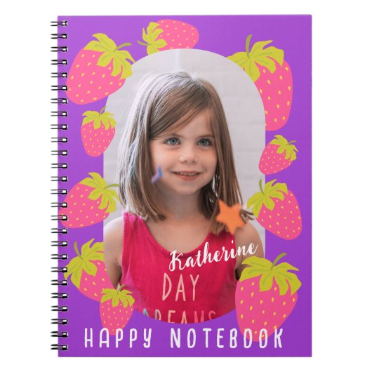 Strawberry Violet Foto Notizblock (Vorderseite)