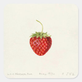 Strawberry (von Louis C.C. Krieger) Quadratischer Aufkleber