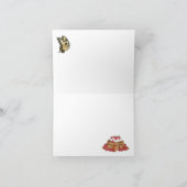 Strawberry-Waffeln und Schmetterlingskunst-Leere Dankeskarte (Innenseite)