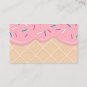 Strawberry Waffle Cone Ice Creme Visitenkarte (Rückseite)