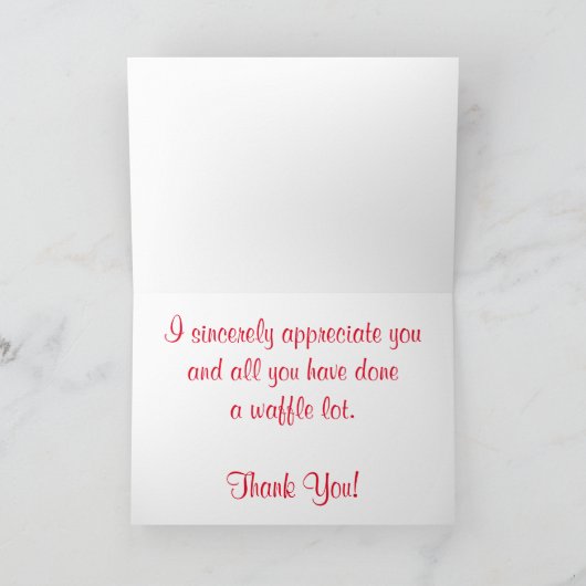 "Strawberry Waffle" Danke Karte (Innenseite)