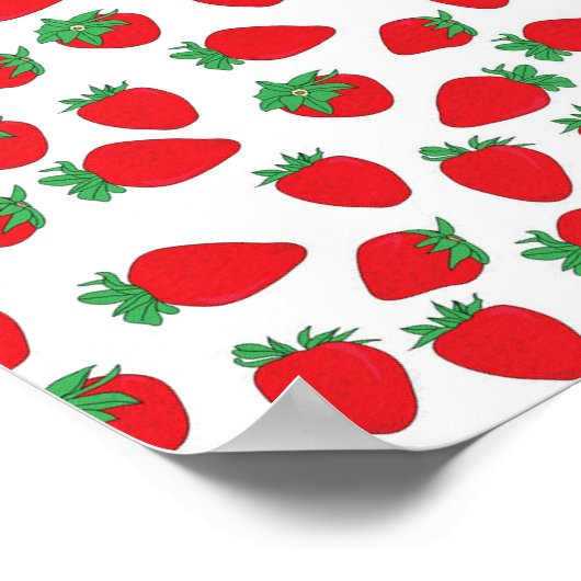 Strawberry Wallpaper Poster (Ecke)