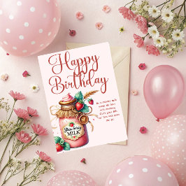 Strawberry Warmth Birthday Christian Card Karte