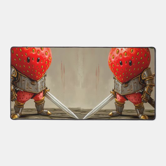 Strawberry Warrior Double Schreibtischunterlage (Vorderseite)