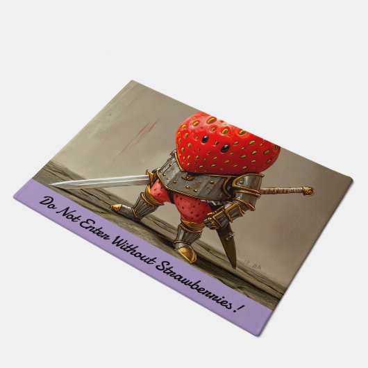 Strawberry Warrior Fußmatte (Schrägansicht)