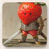Strawberry Warrior Getränkeuntersetzer (Vorderseite)
