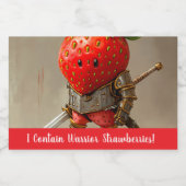 Strawberry Warrior Lebensmitteletikett (Einzelnes Label)