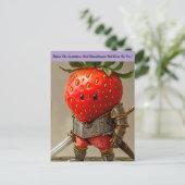 Strawberry Warrior Postkarte (Stehend Vorderseite)
