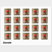 Strawberry Warrior Quadratischer Aufkleber (Blatt)