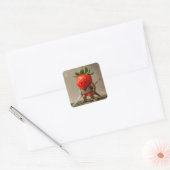 Strawberry Warrior Quadratischer Aufkleber (Umschlag)