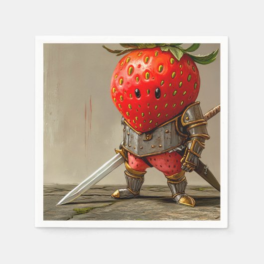 Strawberry Warrior Serviette (Vorderseite)