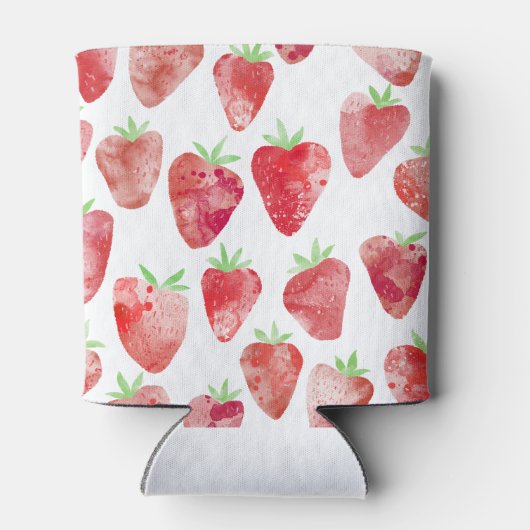 Strawberry Watercolor Dosenkühler (Rückseite)