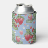 Strawberry Watercolor: Endloses Muster Dosenkühler (Kanne Vorderseite)