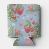 Strawberry Watercolor: Endloses Muster Dosenkühler (Rückseite)