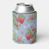Strawberry Watercolor: Endloses Muster Dosenkühler (Kanne Rückseite)