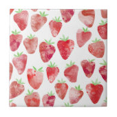 Strawberry Watercolor Fliese (Vorderseite)