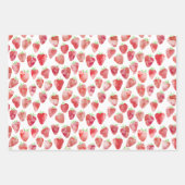 Strawberry Watercolor Geschenkpapier Set (Vorderseite 2)