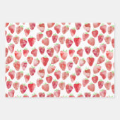 Strawberry Watercolor Geschenkpapier Set (Vorderseite)
