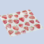 Strawberry Watercolor Glasuntersetzer<br><div class="desc">Süßes und fruchtiges Erdbeeren Wasserfarbe Muster in Rot,  Rosa und Weiß. Originelle Kunst von Nic Squirrell.</div>