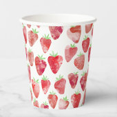 Strawberry Watercolor Pappbecher