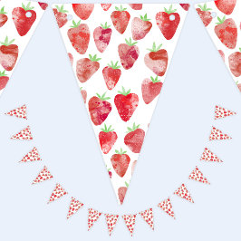 Strawberry Watercolor Party Wimpelkette