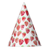 Strawberry Watercolor Partyhütchen (Vorderseite)
