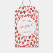 Strawberry Watercolor Personalisiert Vielen Dank Geschenkanhänger (Vorderseite)