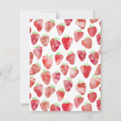 Strawberry Watercolor Personalized Mitteilungskarte (Vorderseite)