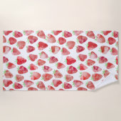 Strawberry Watercolor Strandtuch (Vorderseite)