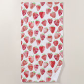 Strawberry Watercolor Strandtuch (Vorderseite)