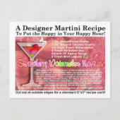 Strawberry Watermelon Martini Rezept Postkarte (Vorderseite)