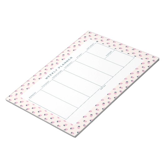 Strawberry Weekly Planner Notepad Notizblock (angewinkelt)