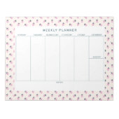 Strawberry Weekly Planner Notepad Notizblock (Vorderseite)