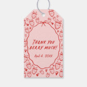 Strawberry Whimsical Coquette Gevor Geschenkanhänger (Rückseite)