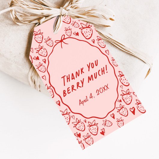 Strawberry Whimsical Coquette Gevor Geschenkanhänger