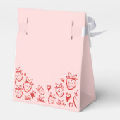 Strawberry Whimsical Coquette Girls Geburtstag Geschenkschachtel (Rückseite)