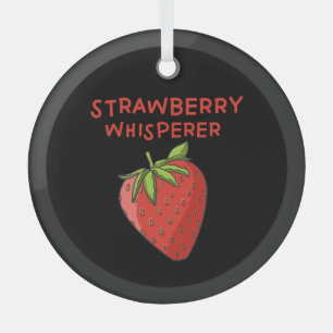 Strawberry Whisperer Ornament Aus Glas