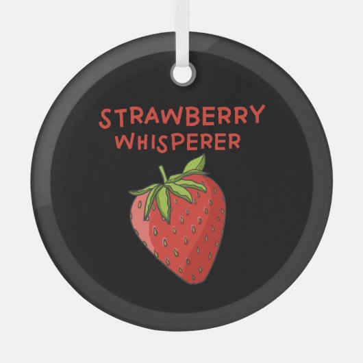 Strawberry Whisperer Ornament Aus Glas (Vorderseite)