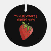 Strawberry Whisperer Ornament Aus Glas (Rückseite)