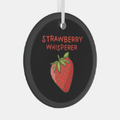 Strawberry Whisperer Ornament Aus Glas (Vorderseite Rechts)