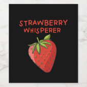 Strawberry Whisperer Weinetikett (Einzelnes Label)
