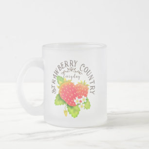 Strawberry White Mattglastasse