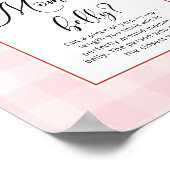 Strawberry, wie groß das Bauchspiel von Mama ist Poster (Ecke)