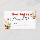 Strawberry wie groß ist Mommys Bauchwild Begleitkarte (Vorderseite)
