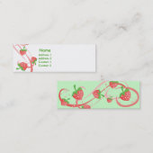 Strawberry-Wirbel für immer Skinny Cards Mini Visitenkarte (Vorne/Hinten)