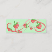 Strawberry-Wirbel für immer Skinny Cards Mini Visitenkarte (Rückseite)
