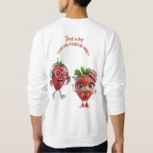 Strawberry Wirbel Sweatshirt für Männer (Rückseite)